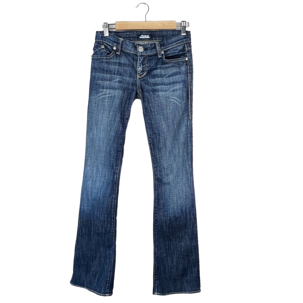 Rock & Republic Vintage Jeans Slim Cut Bootcut Low Rise Women’s Size 26 Blue Y2K